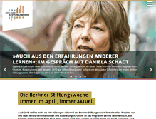 Tablet Screenshot of berlinerstiftungswoche.eu